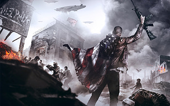 video Games, Concept Art, Homefront, Homefront: The Revolution, Weapon, Flag, American Flag / and Mobile Backgrounds HD wallpaper