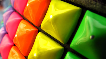 Rainbow Buttons, blue, fun, orange, pink, buttons, rainbow, pretty, green, yellow, red, colourful HD wallpaper