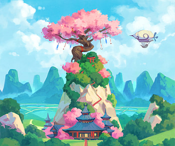 fantasy, temple HD wallpaper