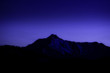 Sky, Mountains, Night, Violet, Dark, Purple HD wallpaper