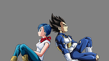 Bulma and vegeta, anime, dragon ball, minimal HD wallpaper