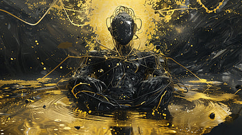 Undying Emperor Sci-Fi - Cosmic Throne Art, Sci Fi, artificial intelligence, meditation, Abstract HD wallpaper