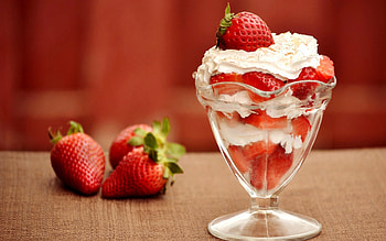 Strawberry, Ice Creams HD wallpaper