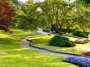 TORINO, Il Parco Del Valentino, trees, grass, flowers, scrub HD wallpaper