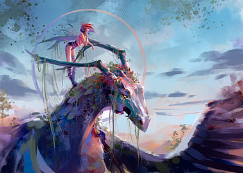 Dragon Owner, dragon, artist, artwork, digital-art, deviantart HD wallpaper
