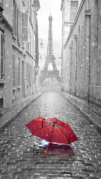 Paris, Rainy day, Eiffel Tower, 3D HD phone wallpaper