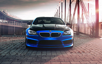 Sports edition, BMW, blue car front HD wallpaper