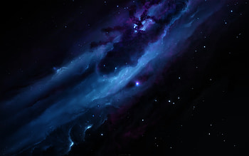 Galaxy, clouds, nebula, stars, space, dark HD wallpaper