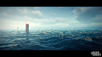 Underwater Beacon Ocean Scene, video game HD wallpaper
