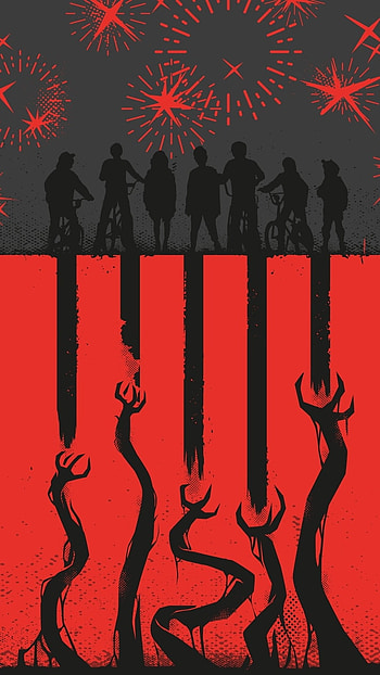 Stranger Things, Red And Black, Background HD phone wallpaper