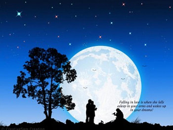 Love Moon, moon, love HD wallpaper