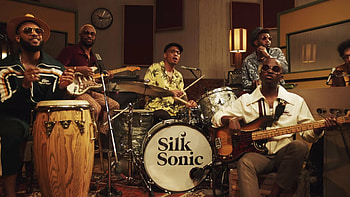 Silk Sonic, Bruno Mars, Anderson Paak, Leave the Door Open HD wallpaper