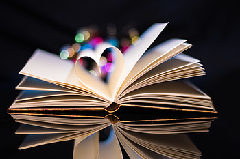Love, Reflection, Glare, Heart, Book, Bokeh, Boquet HD wallpaper
