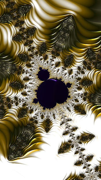 Vertical Fractal Background for Smart - Brass and White, brown, white, pattern, psychedelic, trippy, Abstract, fractal HD phone wallpaper