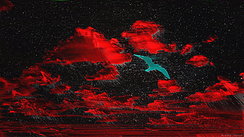 Red glitch, Vibrant , Technological distortions, Visual artistry HD wallpaper