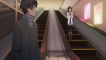 Yahari Ore No Seishun Love Comedy Wa Machigatteiru, Anime, My Teen Romantic Comedy Snafu, Black Hair, Blue Eyes, Hachiman Hikigaya, Long Hair, Scarf, Yukino Yukinoshita HD wallpaper