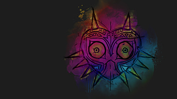 Majora's Mask, mask, watercolor, video game, The Legend Of Zelda: Majora's Mask HD wallpaper