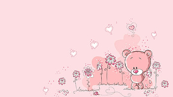 Teddy bear, Girly HD wallpaper