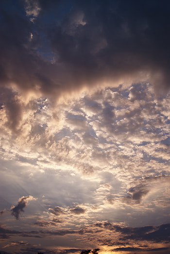 Nature, Sunset, Sky, Clouds, Evening, Cloudy HD phone wallpaper