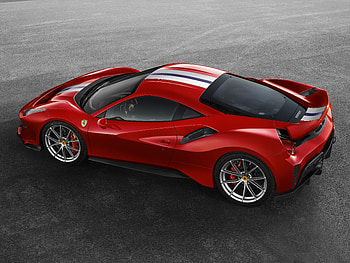 Top view, Ferrari 488 pista, hyper-car HD wallpaper