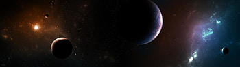 My updated dual monitor collection - mostly space themed HD wallpaper
