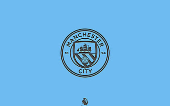 Manchester City FC, Blue background, English football team, Premier League HD wallpaper