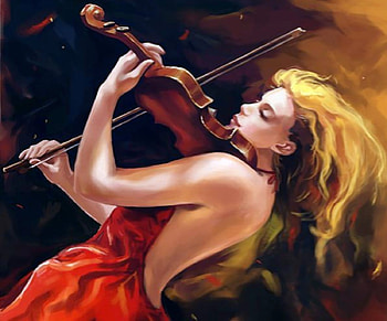 Musical Women, Violin, Woman, Beautiful, Pretty HD wallpaper
