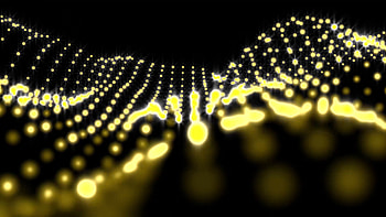 Golden wave form particle 3D render look like spider web smooth flowing with moving camera abstract background animation motion graphic suite for add text ... HD wallpaper
