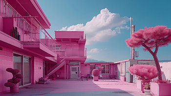 Pink Aesthetic | Dreamy Pink Skyline, pink aesthetic, aesthetic, architecture, pink, cloud HD wallpaper