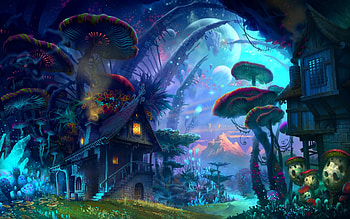 Moon Â· landscape Â· fantasy HD wallpaper