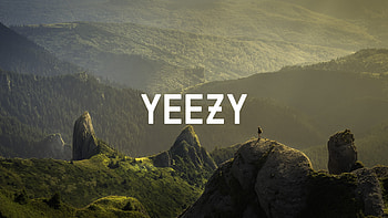 Yeezy, Mountainscape , Nature-inspired aesthetic, Serene visuals HD wallpaper