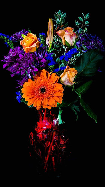 Colorful Flowers, colorful, bouquet, man made, flower HD phone wallpaper