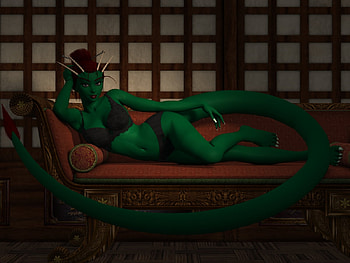 Creature, fantasy, 3d, green HD wallpaper