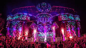 EDM festival, Energetic music, Electrifying atmosphere, Dance-filled nights HD wallpaper