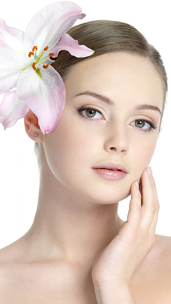 flower, woman, face HD phone wallpaper