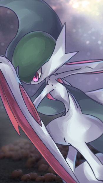 Mega Gallade Pokmon, Stunning artwork, Impressive illustrations, Fan-favorite character HD phone wallpaper