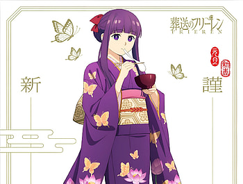 Fern — Frieren: Kimono Tea Quad Anime, Anime, Frieren: Beyond Journey's End, Fern (Frieren: Beyond Journey's End) HD wallpaper