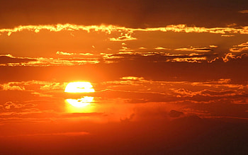 Nature, Sunset, Sun, Clouds, Evening, Romance HD wallpaper