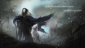 http://staticdn.lovities.com/img/post/719612004/jon-snow-y-fantasma-15507.jpeg | Winter is coming | Pinterest HD wallpaper