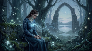 Empty Inside — Moonlit Ruins ( Fantasy ), Empty Inside, Sorceress HD wallpaper