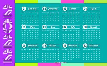 2022 Calendar, , abstract background, retro art, 2022 all months calendar, 2022 Year Calendar HD wallpaper