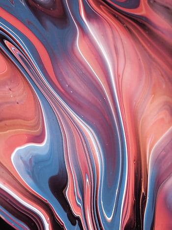 Dynamic abstract painting with vivid swirling colors and fluid design. HD phone wallpaper