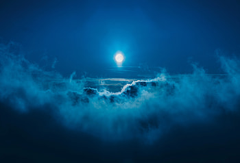 Moon, clouds, sky, night HD wallpaper
