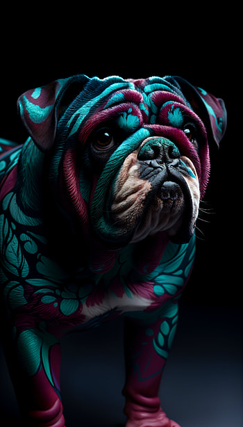 Vibrant Bulldog , dog HD phone wallpaper