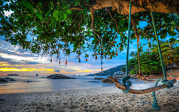Thailand, , paradise, sea, beach, sunset, beautiful nature, R, Asia HD wallpaper
