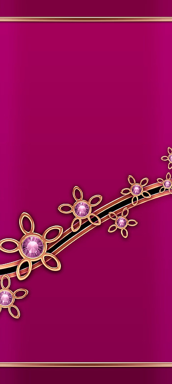 PinkPlatinum Flowers, magenta, diamond, ornament, premium, curve, metal, luxury HD phone wallpaper