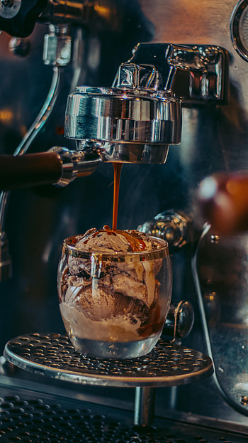 Food, Desert, Ice Cream, Coffee, Cup, Mug, Coffee Machine HD phone wallpaper