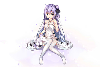 Unicorn, Azur Lane, cute, blue hair HD wallpaper