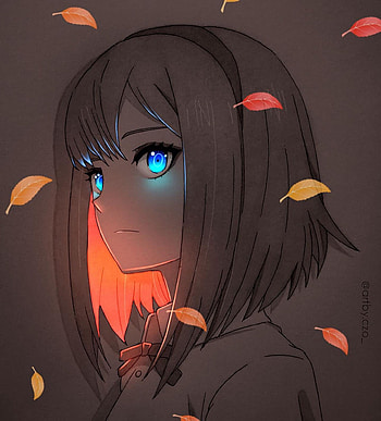 Anime girl, eye, head HD phone wallpaper