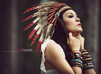 indiana girl, lady, model, women, people, indian, hat HD wallpaper
